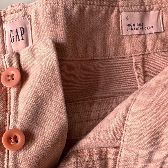 GAP High Rise Straight Crop Wide leg button fly pants Women’s size 6 - Picture 8 of 13
